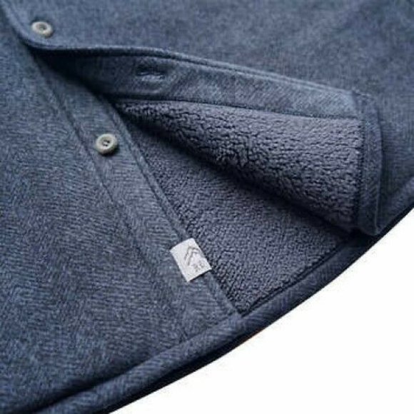 RUGGED ELEMENTS Men Fleece Lined Shirt Jacket--Dark Navy - Picture 5 of 8